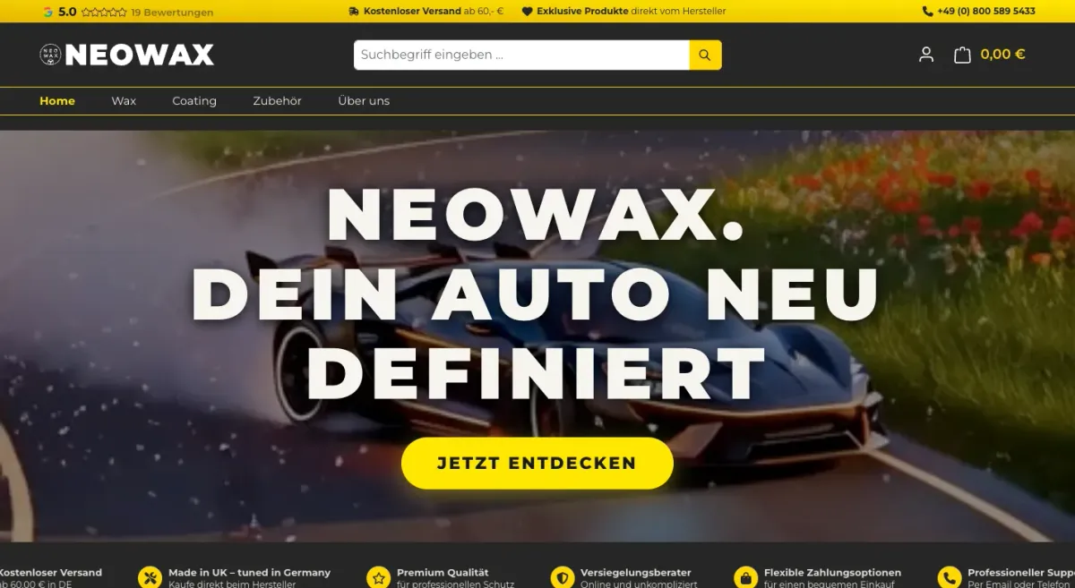 NEOWAX · Hero