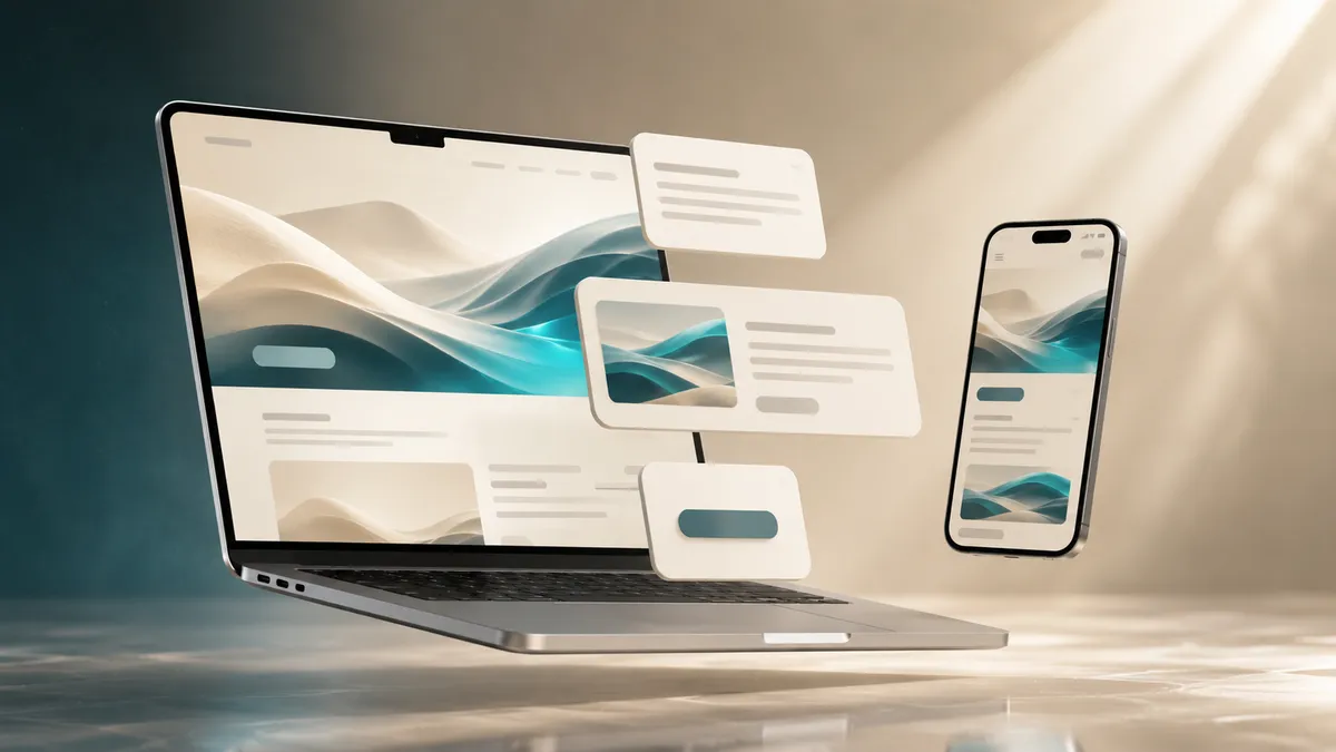 Eine Website entsteht aus einzelnen Bausteinen wie Design, Technik, Inhalten und Funktionen